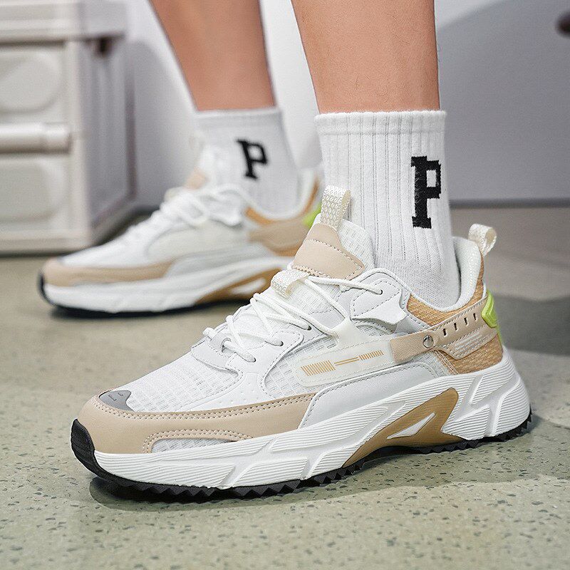 大码男鞋夏季冰丝网面透气运动鞋男款跑步鞋学生青少年老爹鞋48码