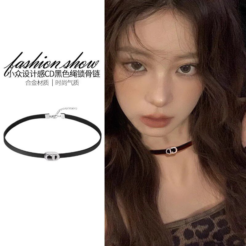 小众高货小众黑绳皮带扣项链甜酷辣妹女生个性嘻哈项圈百搭时尚冷