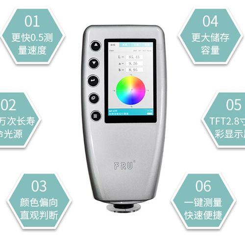 威福FRU测色色差仪WR10便携式色差仪配色测色计分光测色仪色差检