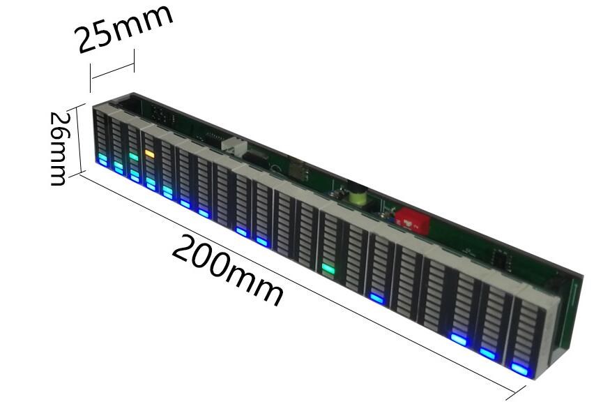 Colorful LED Music Spectrum Display yzer 20 Segts 10 Levels