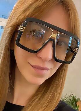 新品Oversized glasses Sqtuare Sunglasses For Women Luxury Ey