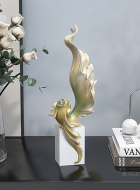 年年有余锦鲤鱼乔迁礼物喜庆摆件客厅电视柜酒柜家居装饰品办公室