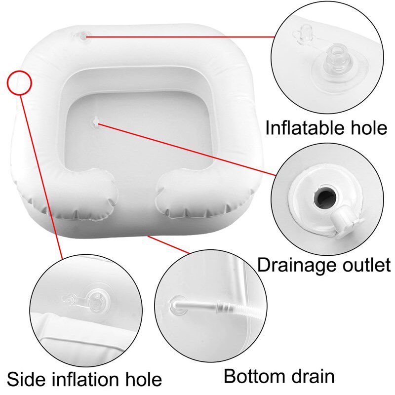 Bed Rest Nursing Aid Sink Inflatable Shampoo Basin Tub Hair