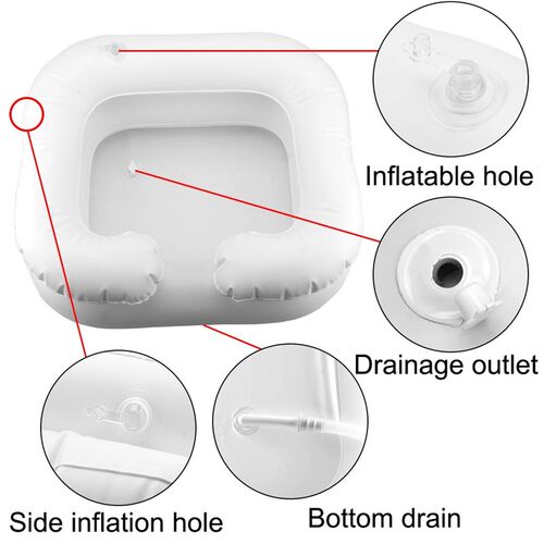 Bed Rest Nursing Aid Sink Inflatable Shampoo Basin Tub Hair