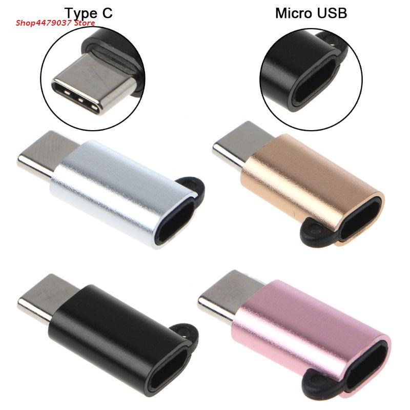 Aluminium Alloy Micro USB Female to Type C Male Adapter Con