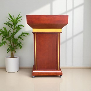 实木演讲台发言台讲台桌餐厅接待台咨客台领导讲话台讲桌发言席台