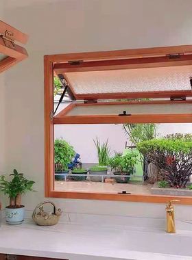 绿色魔方纯原木松木玻璃实木门窗定制推拉窗上掀窗折叠窗平开窗