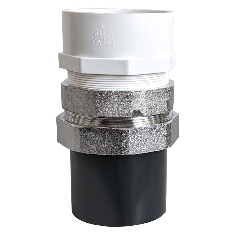 PE转换PVC接头配件75-90-110水F管转化管3寸热熔转胶粘给水活接头