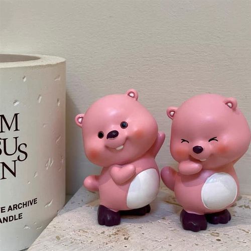 小海狸loopy桌面手办可爱公仔工位小摆件送女生闺蜜朋友生日礼物