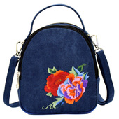 2022新款 民族风绣花包包帆布刺绣小包中国风牡丹手提斜跨单肩女包