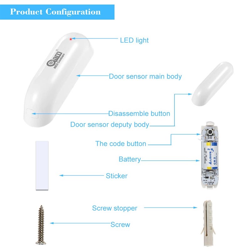 推荐NEO COOLCAM 4PCS/lot Z-wave Plus Door Window Sensor Comp