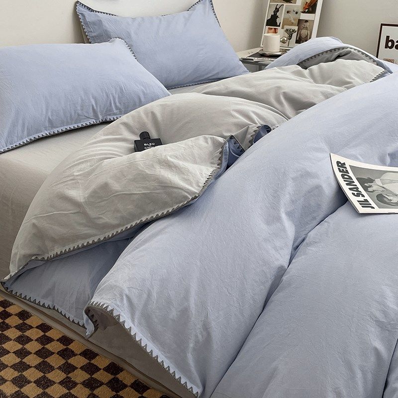 加厚被套床单四件套水洗棉床笠款学生宿舍三件套床上男女夏季,床上用品,床品套件/四件套/多件套,淘宝优惠券,粉丝福利购,淘宝优惠卷