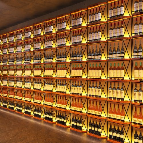 工业风铁艺发光酒架超市啤酒红酒柜装饰柱子酒架餐厅酒吧展示架