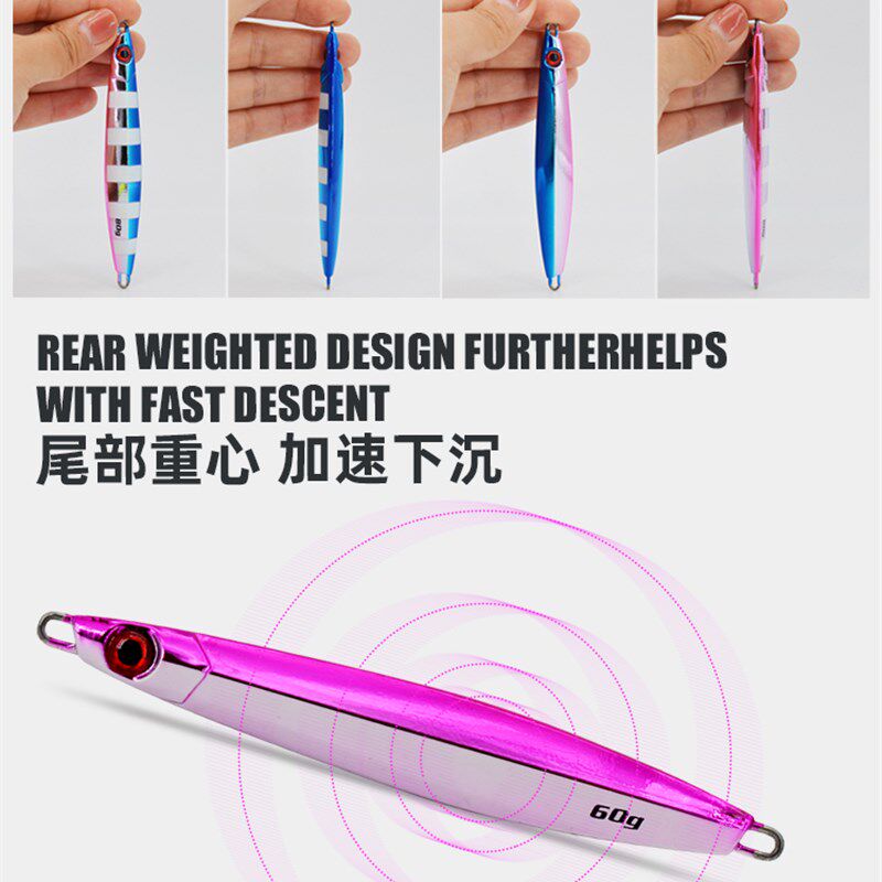 铁板路亚饵路亚假饵海钓全水层速沉快抽慢摇鲅鱼马鲛铁板金枪章红