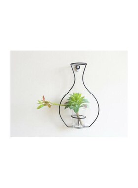 Nordic Style Iron Frame Vase Wall Hanging Plant Dried Flower
