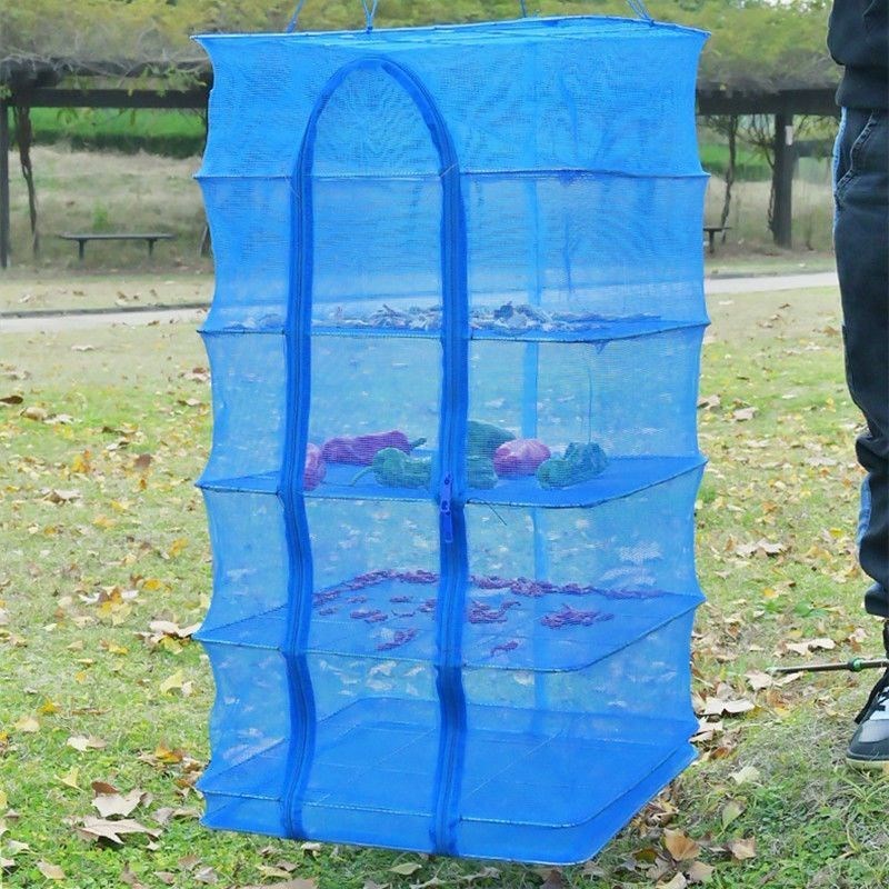 折叠晒鱼网防蝇笼家用折叠晒干网防蝇虫网大号速干晒鱼干晒肉晒菜