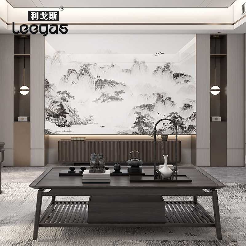 利戈斯900*1800岩板 电视背景墙 连纹岩板 大厅地砖 别墅地面砖