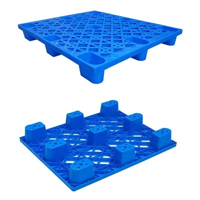 全系列1210网格九脚塑料托盘 叉车四面进叉物流托盘 加Z厚九脚卡