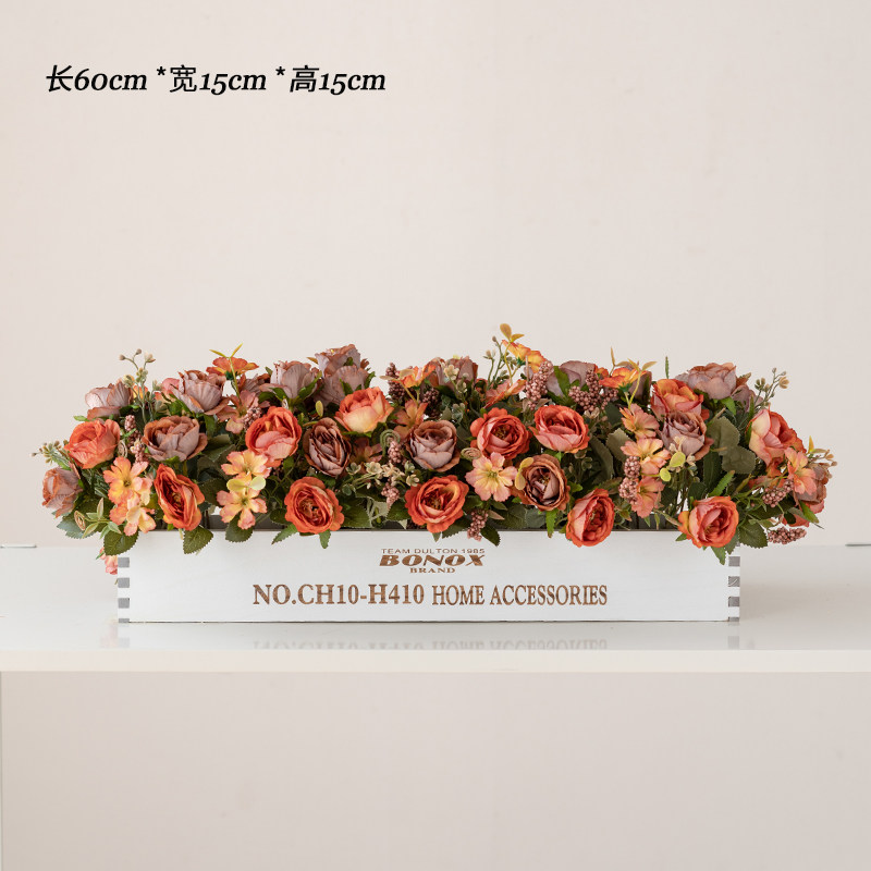 50cm仿真花花栅栏客厅摆插花绿植花假束件餐桌落地摆设绢花装饰花
