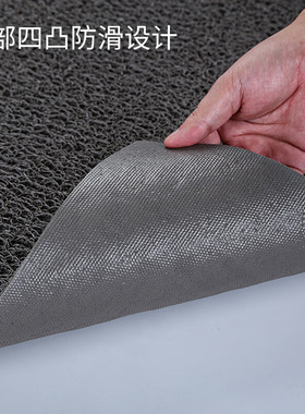 加里坞6880E牛筋底r超耐磨丝圈地垫灰色红色商用除尘垫电梯防滑垫