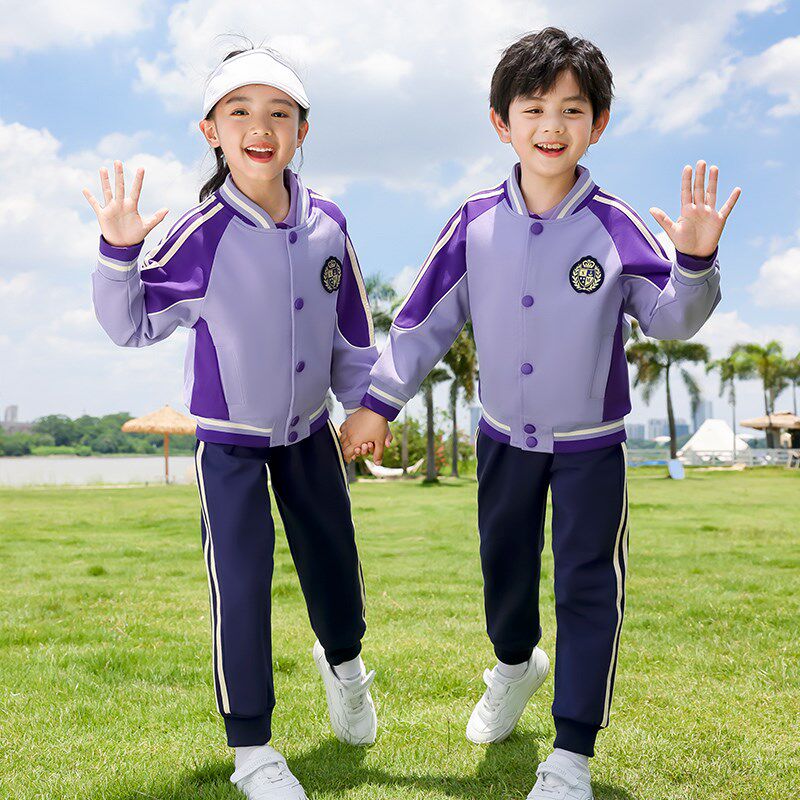 幼儿园园服秋冬小学生校服英伦风儿童运动班服棒球服三件套夏季裙