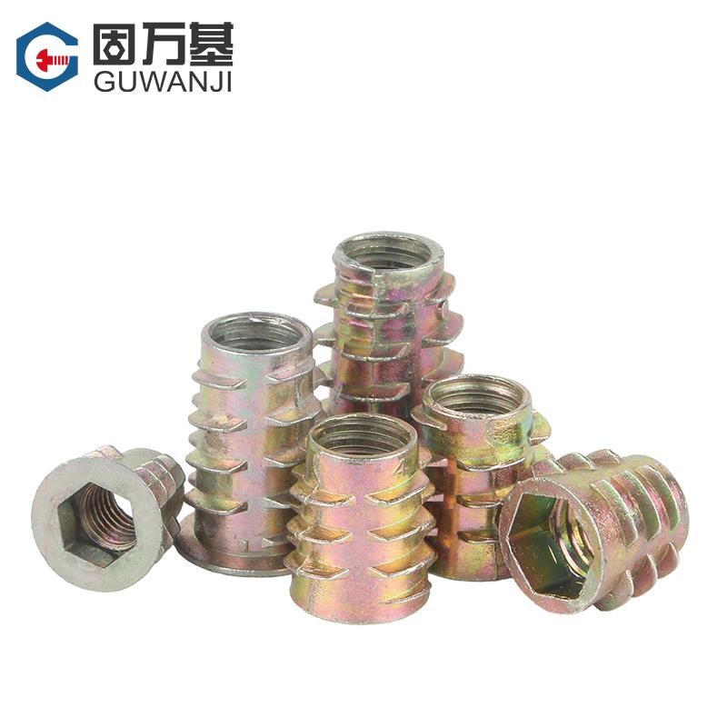 木工内外牙螺母沉头内六角家具螺帽预埋件梯形螺丝帽M4M5M6M8/M10