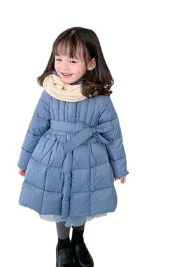 女童羽绒a棉服2022冬季新款洋气加厚中小童宝宝韩版中长款外套裙