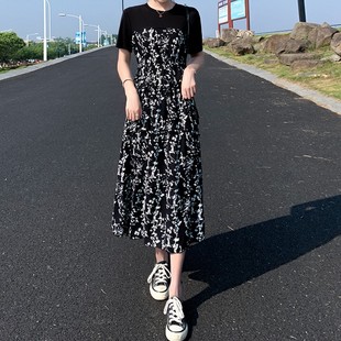 中长款 辣妈款 裙子产后期外穿喂奶衣服潮妈 外出时尚 哺乳连衣裙夏季