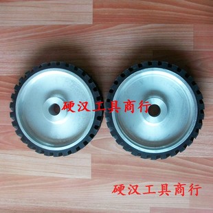 砂带机橡胶轮抛光机抛光轮主动轮铝芯橡胶K轮砂带套轮非标胶轮定