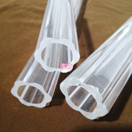 开模定做高透明有机玻璃亚克力空心梅花管 压雅克力pmma管柱25mm