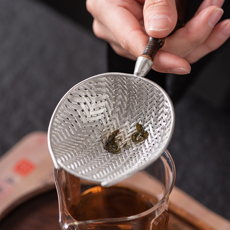 锡茶滤茶漏滤茶器茶隔竹茶勺茶拨分茶器茶刷茶则功夫茶具茶道配件