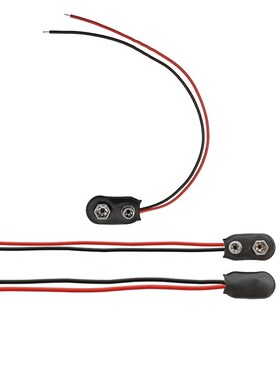 10 Pcs I Type 9V Battery Clips Snap Connector 15CM Buckle 9