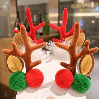 极速Antlers Harpn Chrstmas Cute Chld Grl Harpn Sen Female