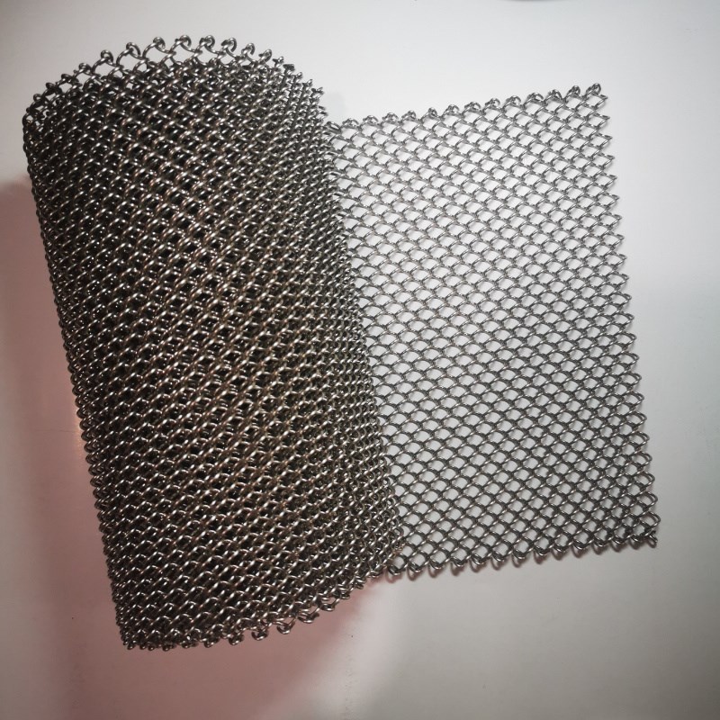 餐厅酒店吊顶造型铝装饰金属网帘螺旋不锈钢水幕墙垂吊帘隔断屏风