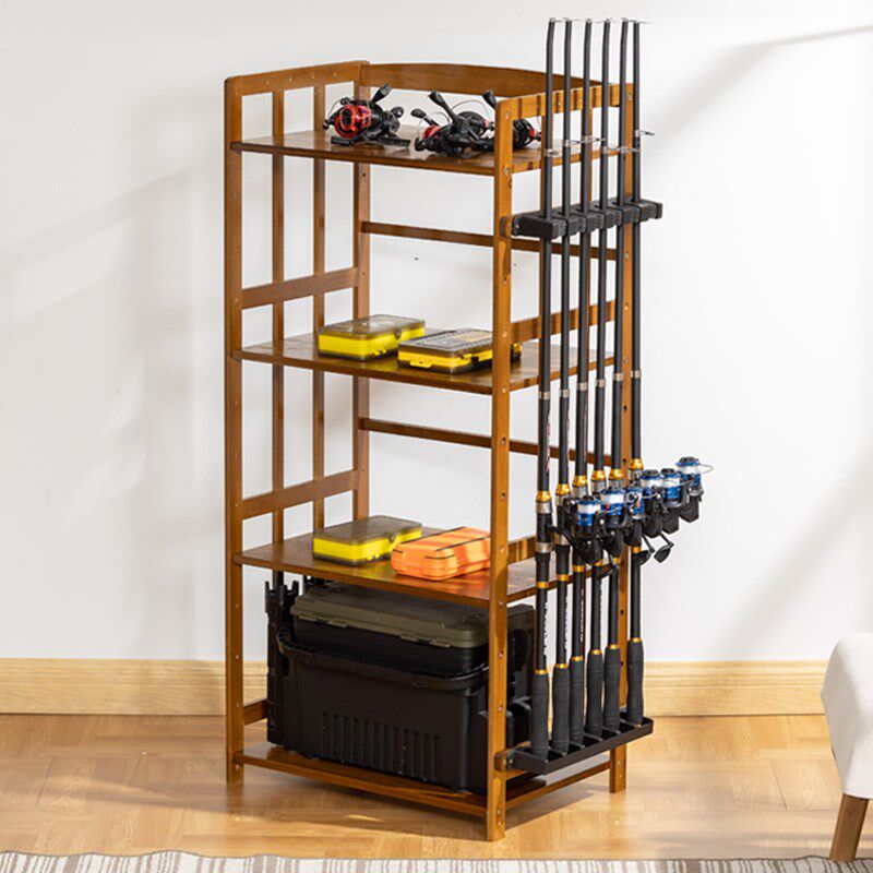 多层鱼竿收纳架鱼竿架展示架手竿海竿支架路亚竿放置架渔具置物架