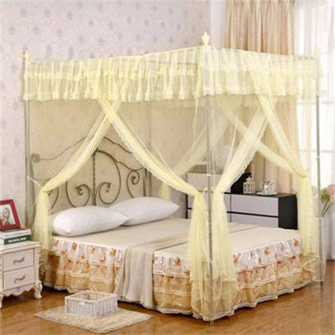 蚊帐架子支架家用夏季固定加粗落地不锈钢加厚杆子一套配件