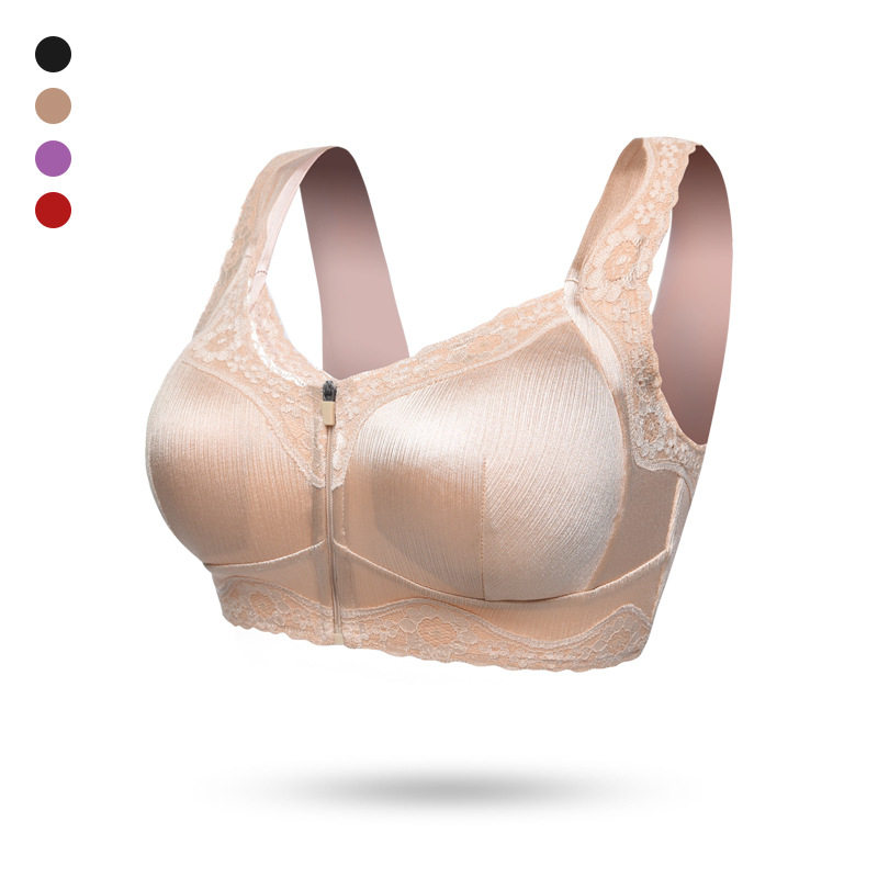 模特前面扣文胸 胸罩睡觉保暖养护棉质软成人前拉链薄款全罩杯短,女士内衣/男士内衣/家居服,文胸,淘宝优惠券,粉丝福利购,淘宝优惠卷