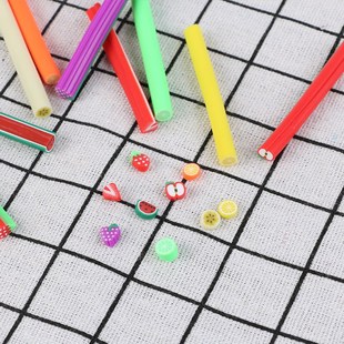 20pcs/Set Fruit Slices Slime /Nails Beauty Clay Artificial