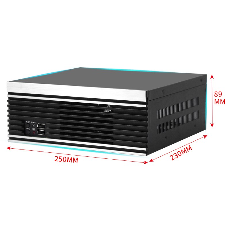 多串口ITX桌面办n公便携迷你小主机箱嵌入式视觉工控电脑收银设备