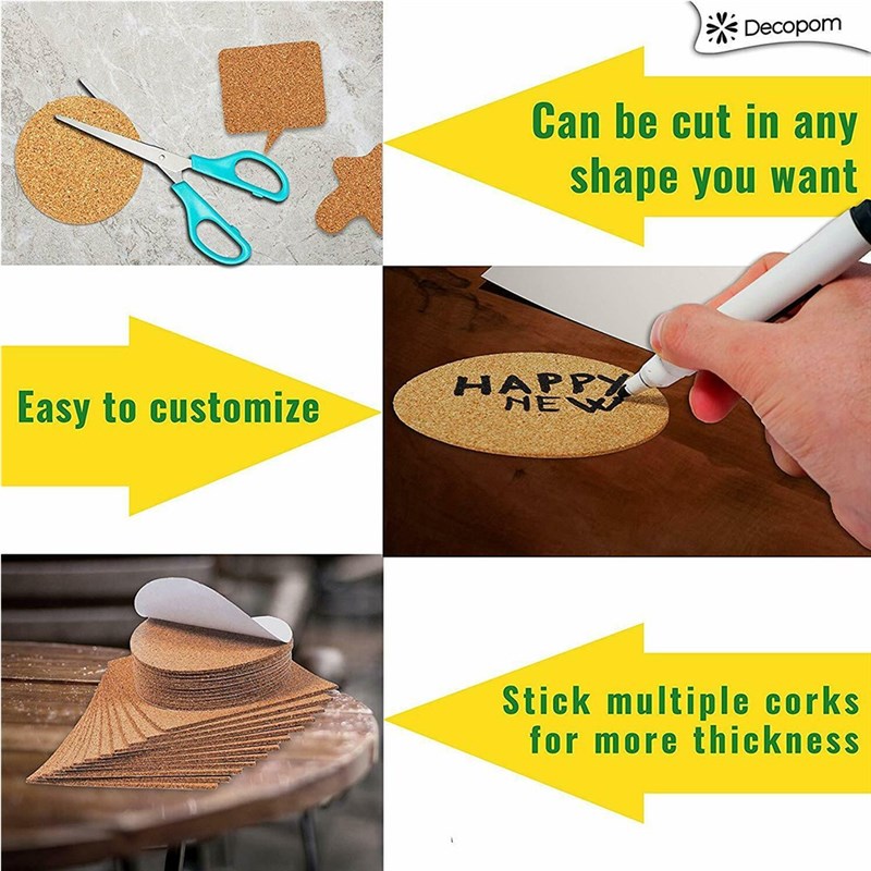 50pcs Crafts Household Supplies Cork Coaster Mini Board Tabl 五金/工具 其他机电五金 原图主图