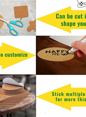 50pcs Crafts Household Supplies Cork Coaster Mini Board Tabl