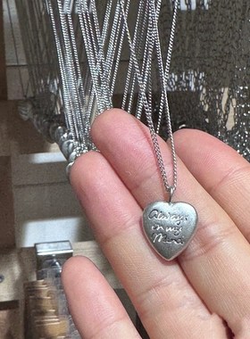 轻奢小众a设计高级感芭蕾风 爱心吊坠项链 ins吊坠叠戴锁骨链女夏