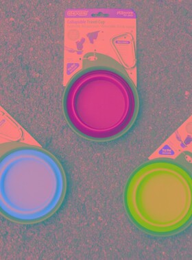 Dexas遛狗便携折叠碗 水碗饮水器户外狗狗碗喝水幼犬食盆宠物用品