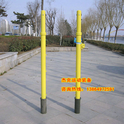 室外排球柱地插固定式排球网柱标准户外专业排球架可升降气排球柱
