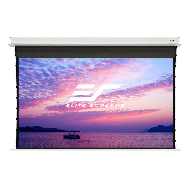 亿立隐藏式天花板电动幕布100英寸120英寸嵌入式天花幕投影幕布