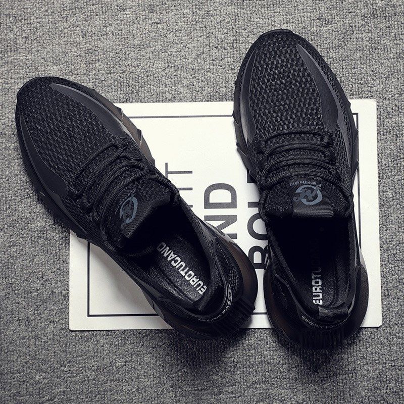 男鞋春季透气2025新款飞织网面鞋薄款防臭软底运动休闲鞋子男跑鞋