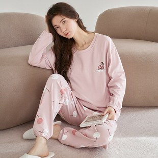 2024年新款春秋款睡衣女款长袖小个子可外穿秋冬款家居服套装