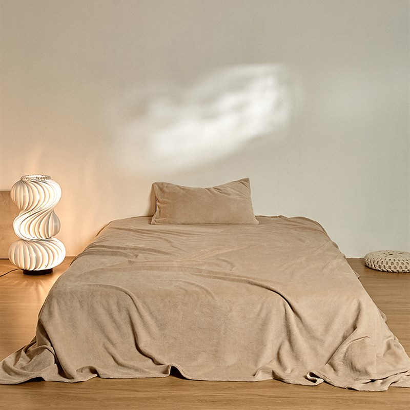简约纯色加绒加厚牛奶绒单件床单18床双人床笠床垫罩15席梦思罩