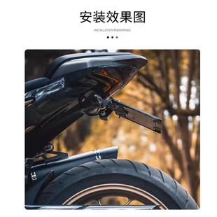 适用春风800NK改装短尾牌照架 车牌架 加厚不锈钢牌照支架配件