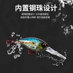 国王米诺路亚饵远投浮水缓沉摇滚小胖子微物饵翘嘴马口鱼路亚假饵